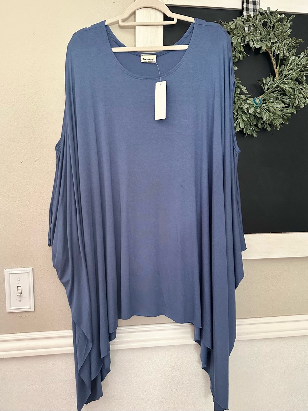 ThreeBirdNest Slate Blue Draped Tunic